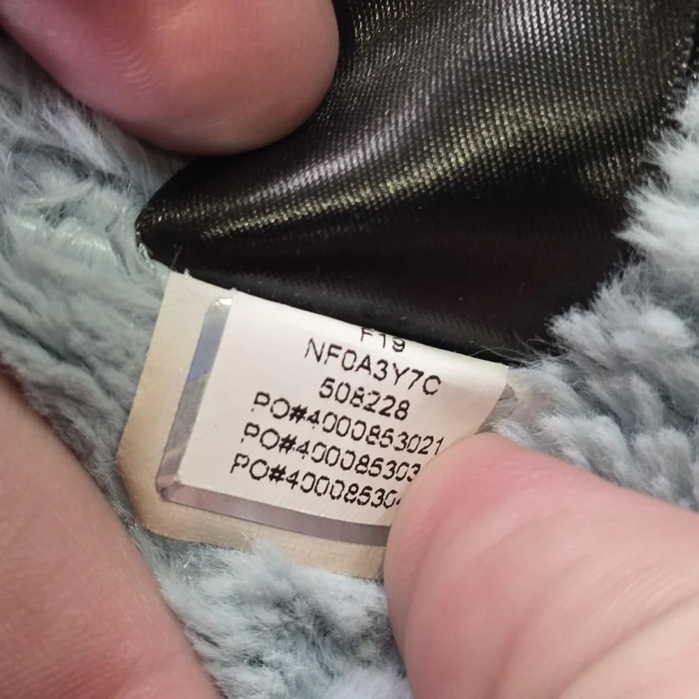 The North Face‎ Mossbud Swirl Jacket Girls XL 18 Gray Sherpa Fleece Lined Puffer